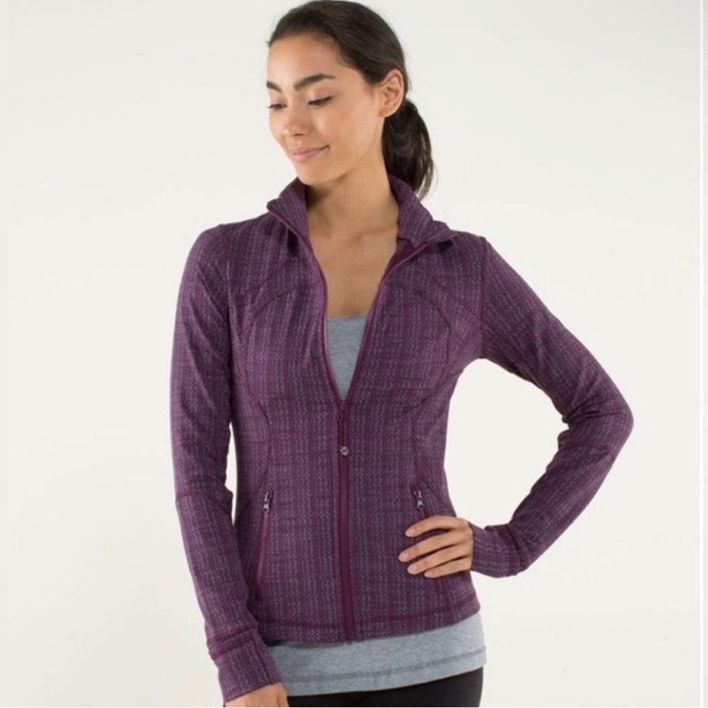 Lululemon Forme Jacket Purple Chevron Full Zip